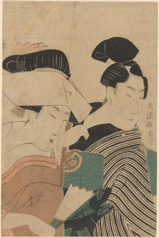 Keisai Eisen - Lovers Seen at Half Length.webp