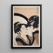 Kobieta patrząca na swoje odbicie w lustrze - Kitagawa Utamaro — oprawiony obraz na ścianie