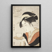 Réapparition La courtisane Naniwaya Okita - Kitagawa Utamaro — oprawiony obraz na ścianie