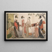Araibari, lavage et étirement du tissu - Kitagawa Utamaro — oprawiony obraz na ścianie