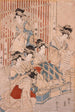 Courtesany z bordelu Giya na wystawie - Kitagawa Utamaro — widok dzieła
