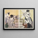 Scena kuchni Daidokoro - Kitagawa Utamaro — oprawiony obraz na ścianie
