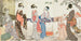 Suszenie i rozciąganie tkaniny - Kitagawa Utamaro — widok dzieła