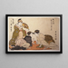 Nibijin udezum Bras de fer entre deux beautés - Kitagawa Utamaro — oprawiony obraz na ścianie