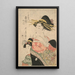 Portret piękności Karakoto w Chjiya - Kitagawa Utamaro — oprawiony obraz na ścianie