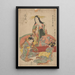 Trzy gejsze - Kitagawa Utamaro — oprawiony obraz na ścianie