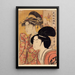 dwóch piękności z bambusem - Kitagawa Utamaro — oprawiony obraz na ścianie
