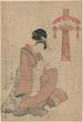 Kobieta z wałkiem - Kitagawa Utamaro — widok dzieła