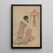 Kobieta z wałkiem - Kitagawa Utamaro — oprawiony obraz na ścianie