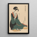 Kobieta z niciami - Kitagawa Utamaro — oprawiony obraz na ścianie