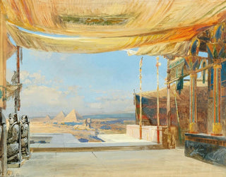 Konrad Petrides - View of the Sphinx and the pyramids in Giza.webp