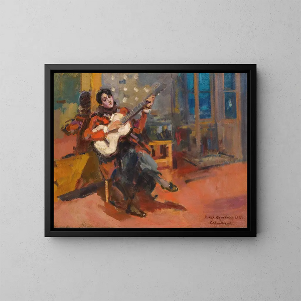 Le joueur de guitare - Konstantin Alexeïevitch Korovine — oprawiony obraz na ścianie