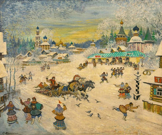Place du village - Konstantin Alexeïevitch Korovine — widok dzieła