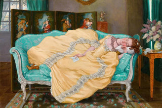 Konstantin Andreevich Somov - Sleeping Lady in a Room.webp