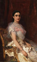 Portret eleganckiej z wachlarzem - Konstantin Egorovich Makovsky — widok dzieła