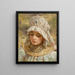 portret kobiety z kokoshnikiem - Konstantin Makovsky — oprawiony obraz na ścianie