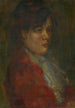 portret młodej dziewczyny w czerwieni - Konstantin Korovin — widok dzieła