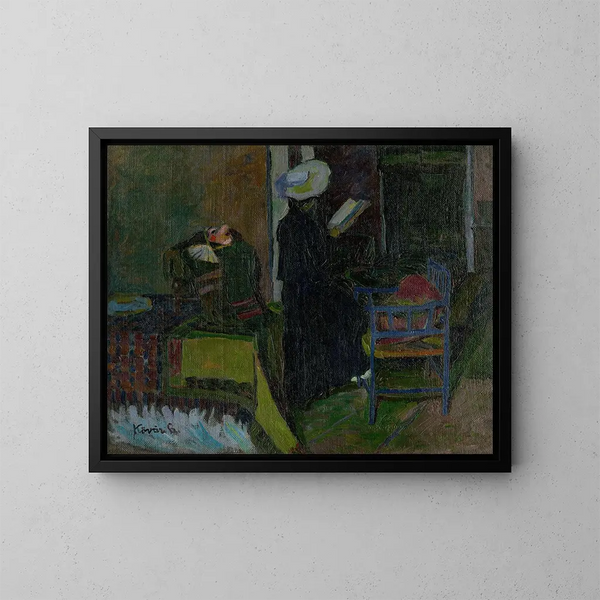 Tapis dans la chambre - Konstantin Korovin — oprawiony obraz na ścianie