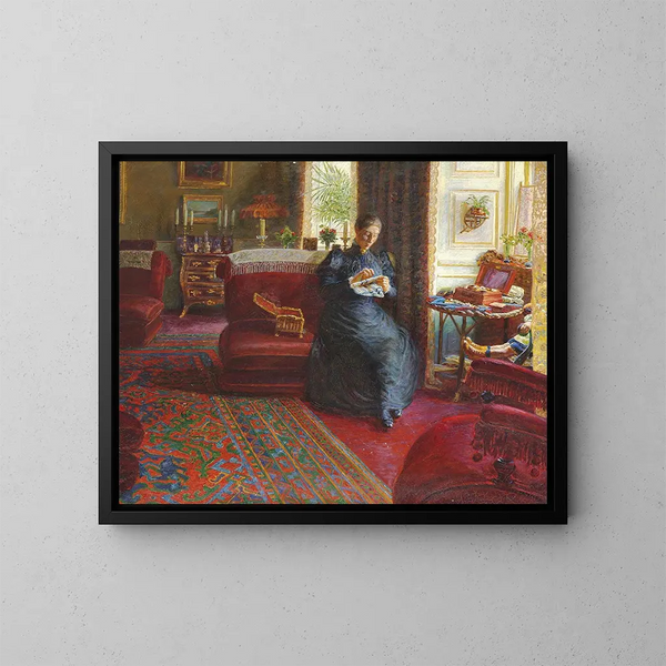Portret pani Knudtzon - Kristian Zahrtmann — oprawiony obraz na ścianie