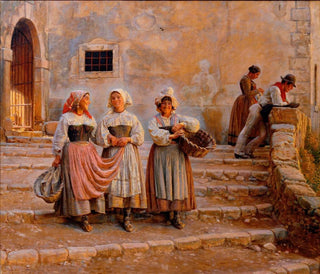 Kristian Zahrtmann - Young women transporting lime Civita dAntino.webp