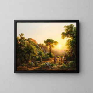 Kroly Mark - Landscape at Tivoli with a Scene from the Grape Harvest.webp