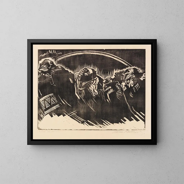 Les volontaires - Käthe Kollwitz — oprawiony obraz na ścianie