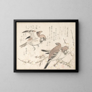 Kubo Shunman - Sparrows and Plum Blossoms.webp