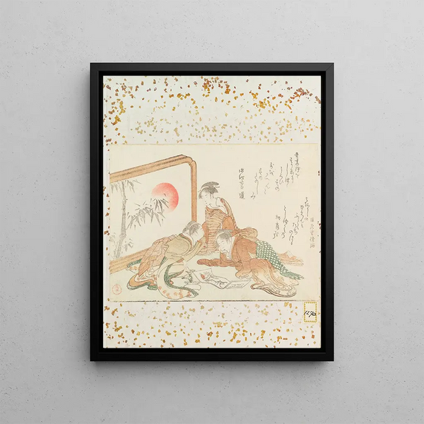 Kubo Shunman - Women enjoying a New Year surimono.webp