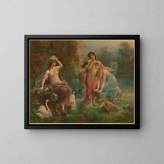 Kunstanstalten AG - Three nymphs with swans.webp