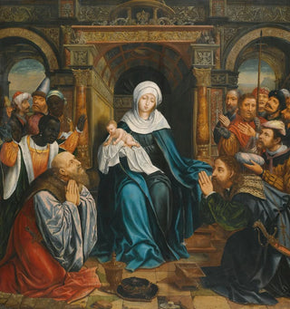 L'Adoration des Mages - Suiveur d'Antwerp de Quentin Massys