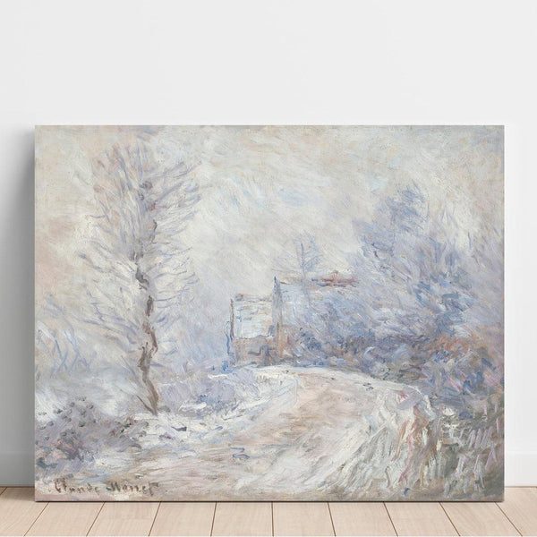 Reprodukcja obrazu L'Wejście do Giverny pod śniegiem - Claude Monet