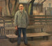 Mężczyzna przy ławce - Carl Vilhelm Meyer — widok dzieła