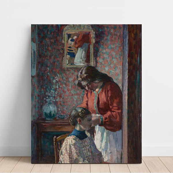 Reprodukcja obrazu La Coiffure (Mme Lebasque Czesa swoją córkę) - Henri Lebasque
