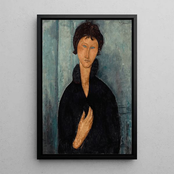 La Femme aux yeux bleus - Amedeo Modigliani | Reproduction Tableau Décoration murale affiche copie