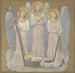 Wiara, Nadzieja i Miłość czuwające nad świętą Genowefą w kołysce - Pierre Puvis de Chavannes — widok dzieła