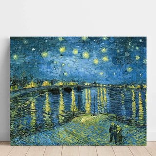 La Nuit étoilée sur le Rhône - Vincent Van Gogh | Reproduction Tableau Décoration murale affiche copie