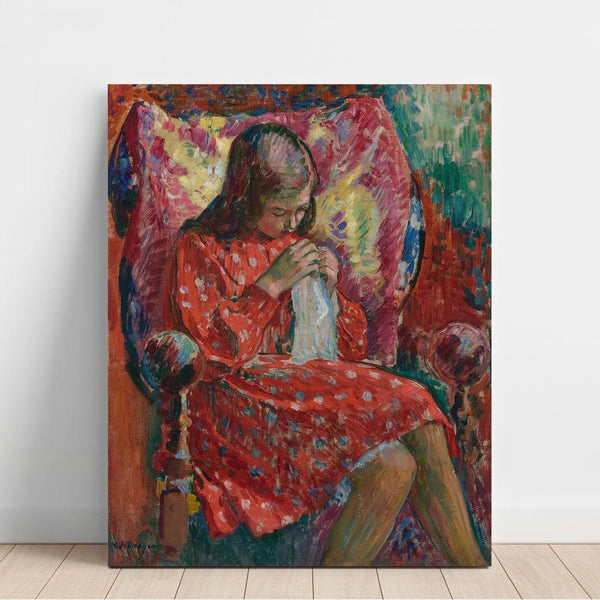 Reprodukcja obrazu La Petite Couseuse - Henri Lebasque