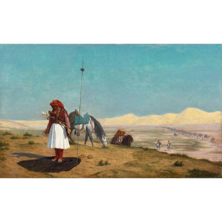La Prière dans le Désert - Jean-Léon Gérôme | Reproduction Tableau Décoration murale affiche copie