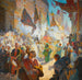 La Procession du Mahmal à travers les rues du Caire - Ludwig Deutsch — widok dzieła