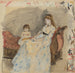 Siostra artysty, Edma z córką Jeanne - Berthe Morisot — widok dzieła