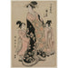 Reprodukcja obrazu La courtisane Hinazuru de Chojiya avec ses suivantes Tsuruji et Tsuruno - Kitagawa Utamaro