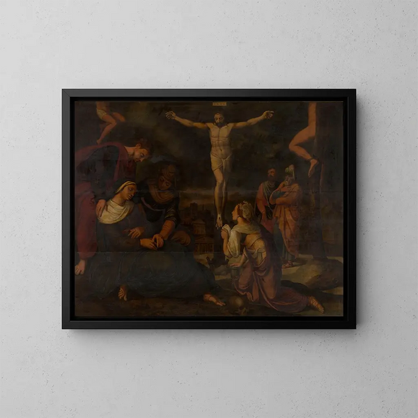 Calvaire - Lambert van Noort — oprawiony obraz na ścianie