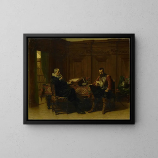 Lambertus Lingeman - Two Men in a Seventeenthcentury Interior Called A Conference.webp