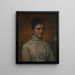 Portret damy - Lars Gustaf Sellstedt — oprawiony obraz na ścianie