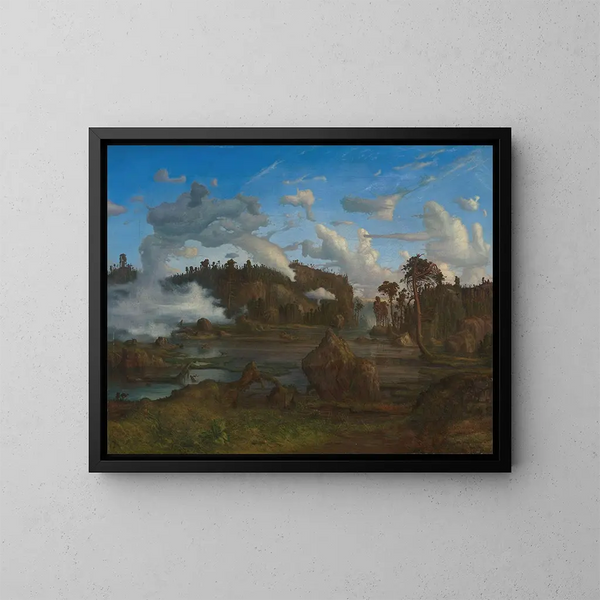 Le Tarn - Lars Hertervig — oprawiony obraz na ścianie