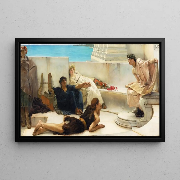 Czytanie Homera - Lawrence Alma-Tadema — oprawiony obraz na ścianie