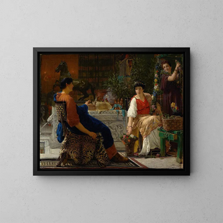 Lawrence AlmaTadema - Preparations For The Festivities The Floral Wreath.webp