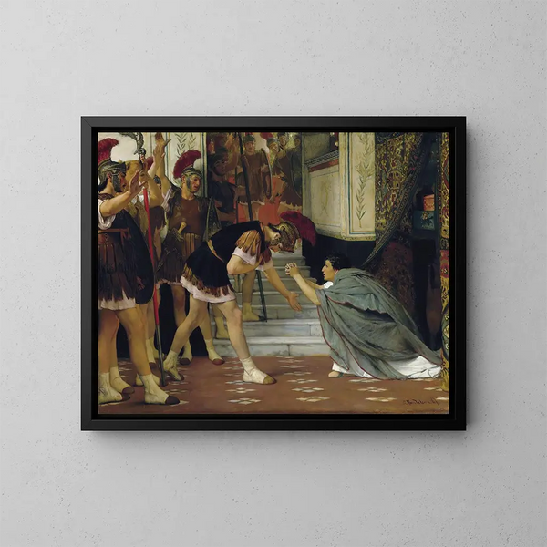 Proklamacja Klaudiusza cesarza - Lawrence Alma-Tadema — oprawiony obraz na ścianie