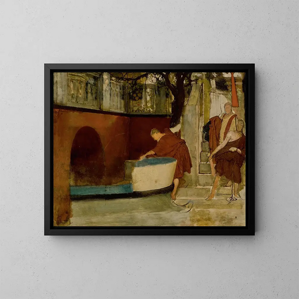 L'Embarquement sur la barge - Lawrence Alma-Tadema — oprawiony obraz na ścianie