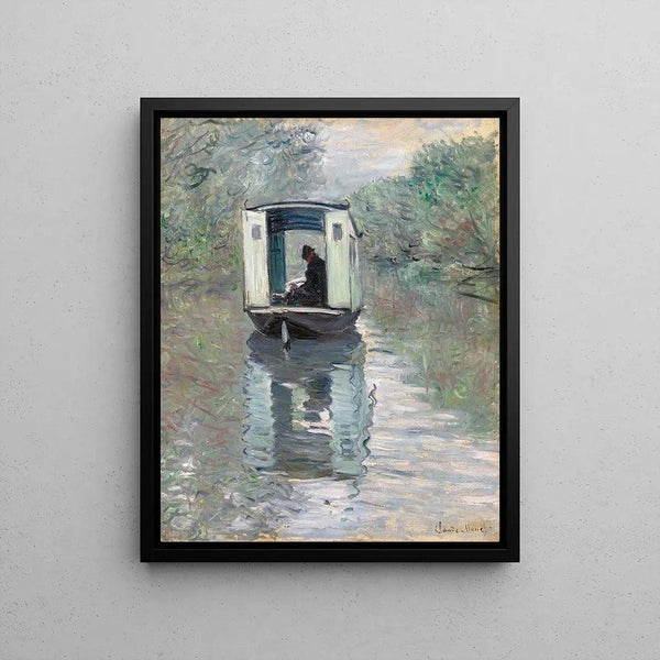 Reprodukcja obrazu Le Bateau-Atelier - Claude Monet